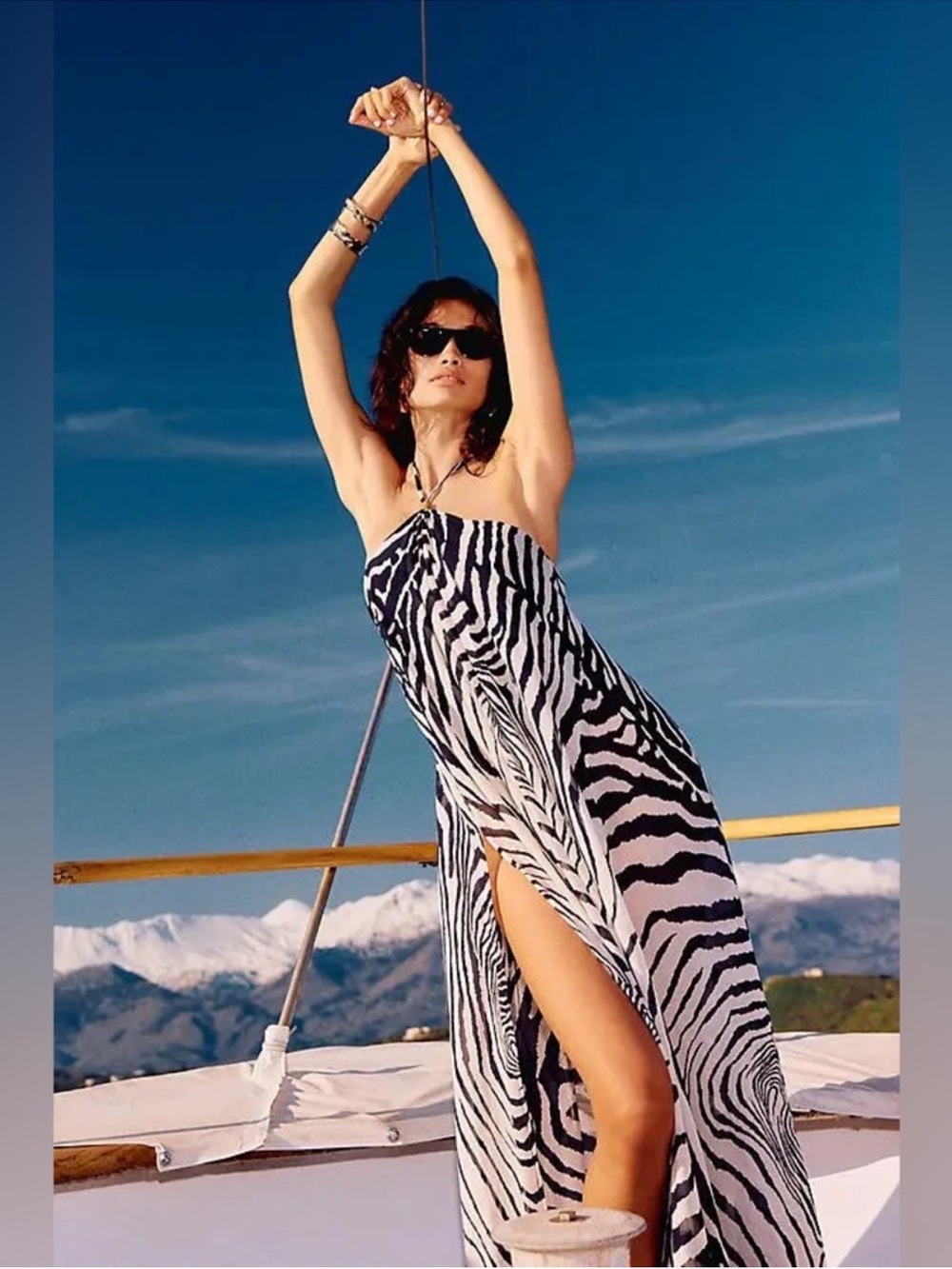 Delfi Collective Isla Dress in Zebra Print XS